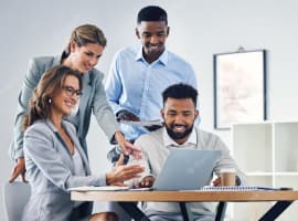 Students preparing for residency match